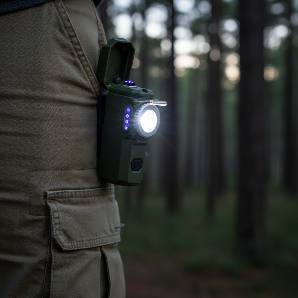 Outdoorsman Arc Lighter -  Windproof with Adjustable Flashlight