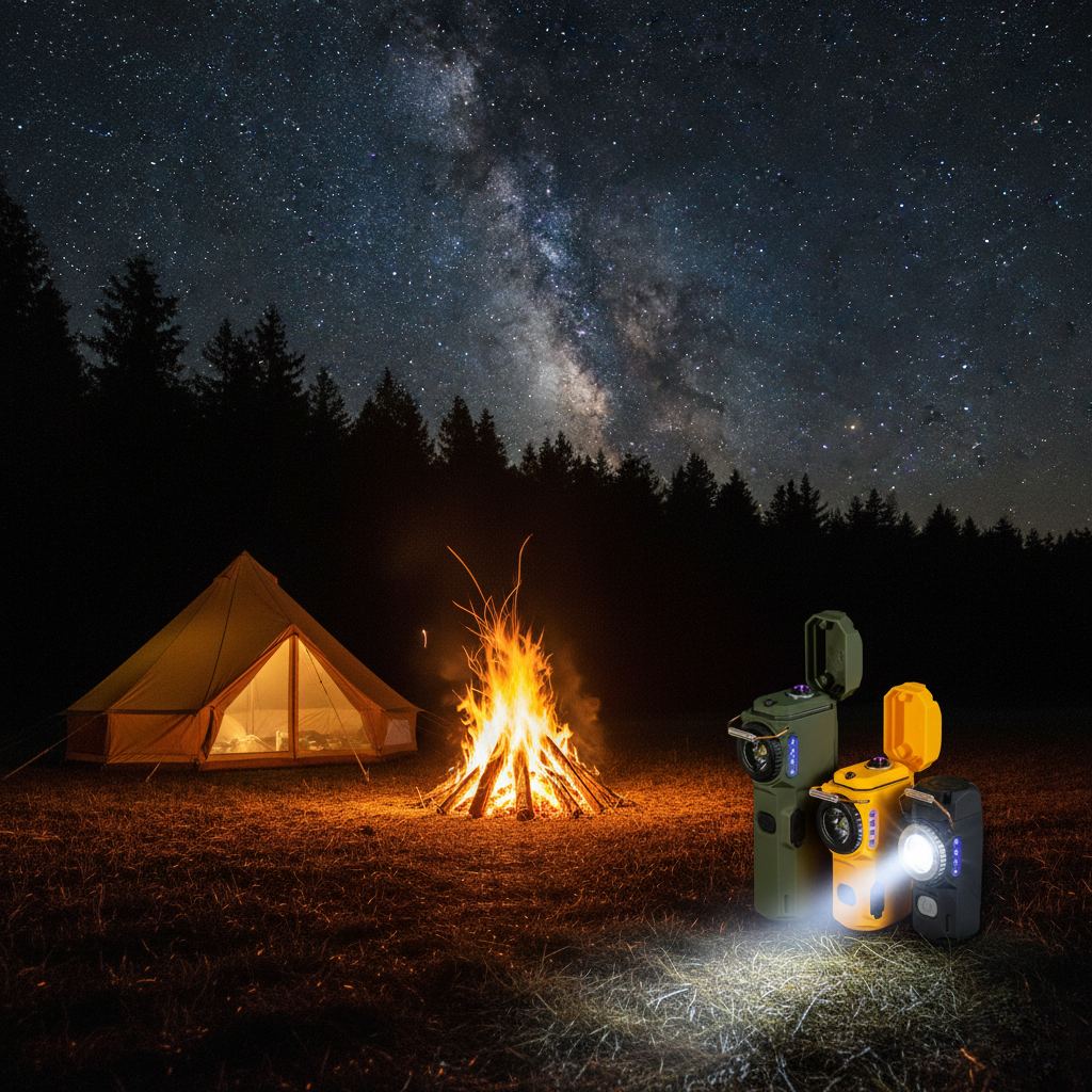 Outdoorsman Arc Lighter -  Windproof with Adjustable Flashlight